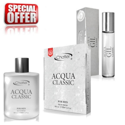 Chatler Acqua Classic Men - Promotional Set, Eau de Parfum 100 ml + Eau de Parfum 30 ml