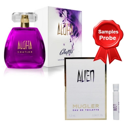 Chatler Aloha - Eau de Parfum For Women 100 ml,  Sample Thierry Mugler Alien EDT 1,2 ml