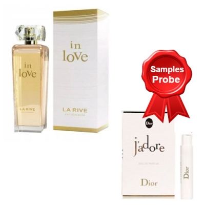 La Rive In Love 90 ml + Perfume Muestra Dior Jadore